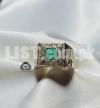 Chitral Emerald Handmade Silver Ring