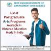 List of Postgraduate Arts Programs Available in Distance Education