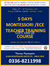 5 Days Montessori Teacher Training Certificate Course