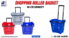 Shopping Roller Basket  | Plastic Shopping Basket